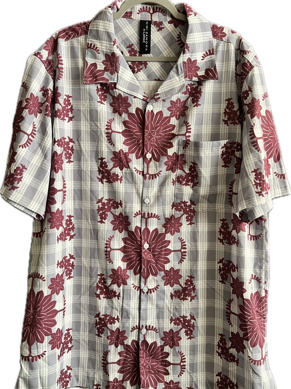 Kini Zamora Quilt Print over Palaka Print